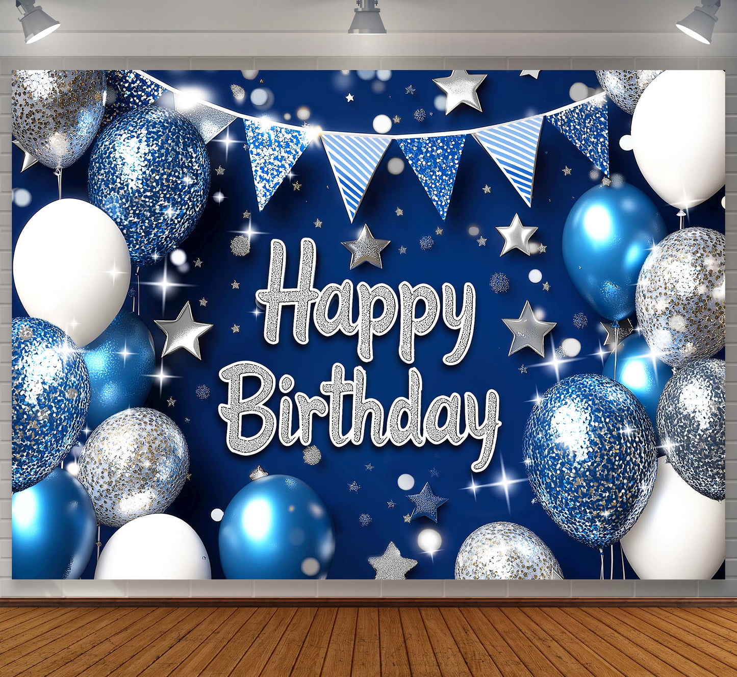 Blue Birthday Backdrop
