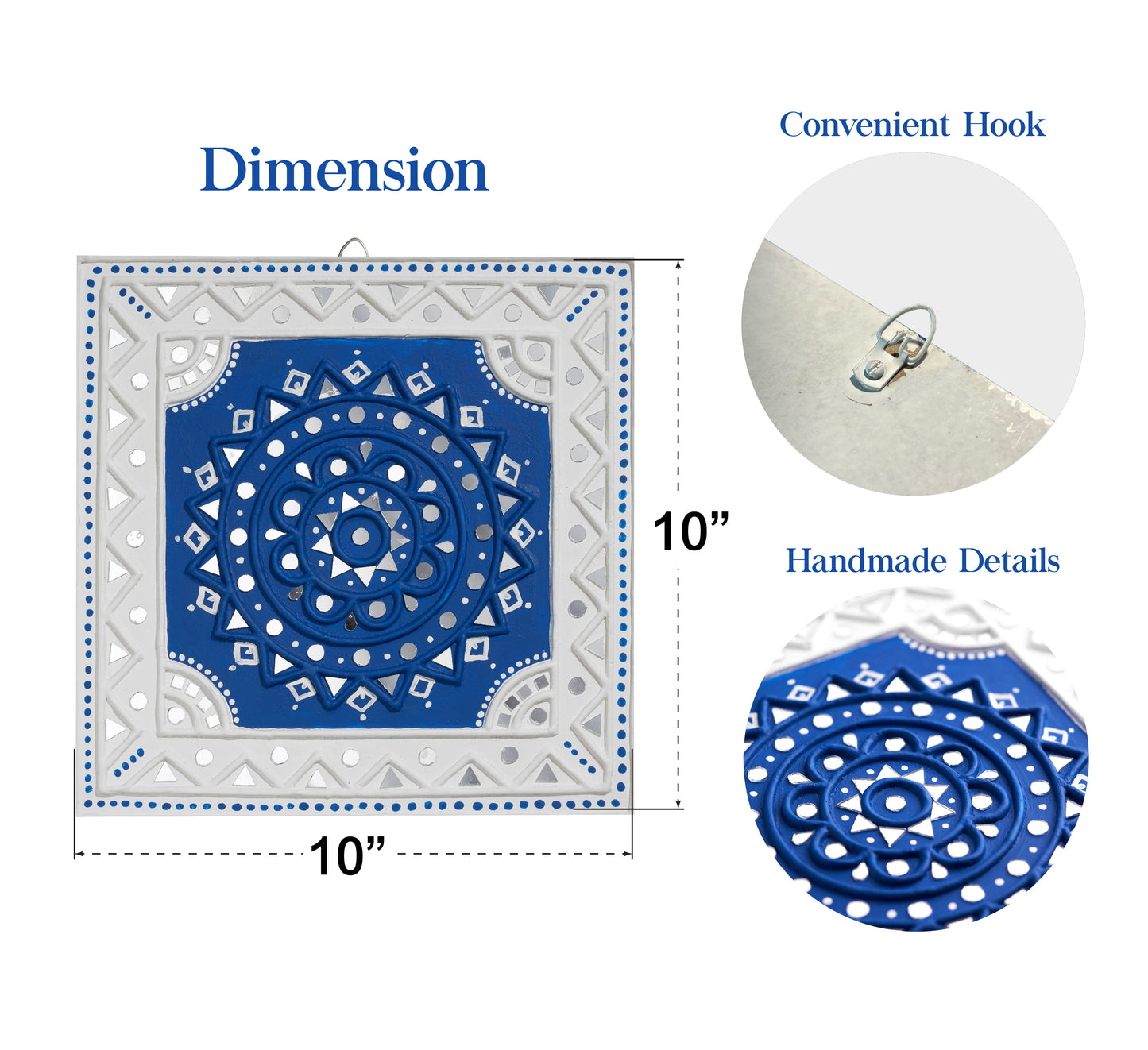 Blue Mandala Lippan Art