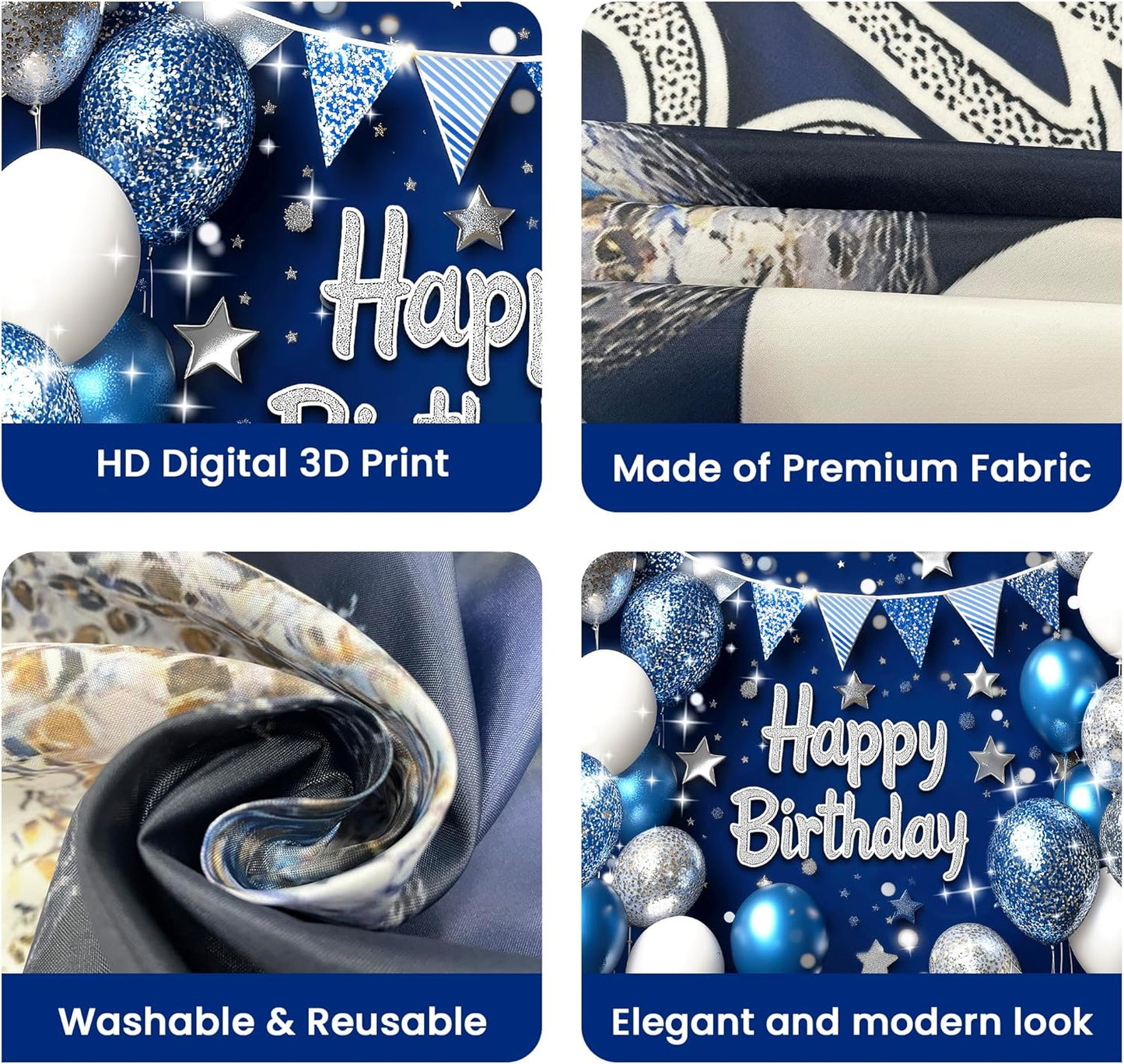 Blue Birthday Backdrop