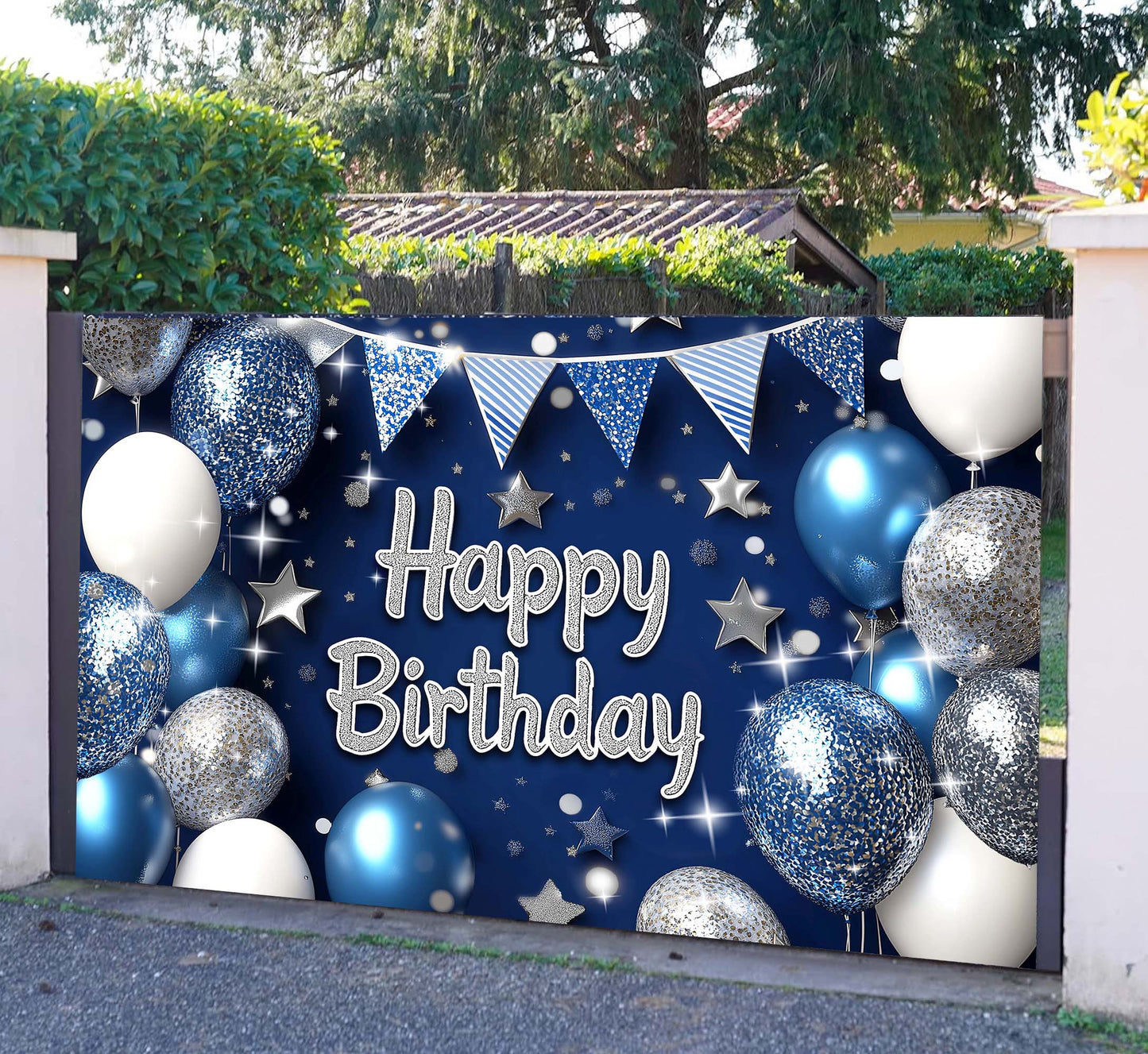 Blue Birthday Backdrop