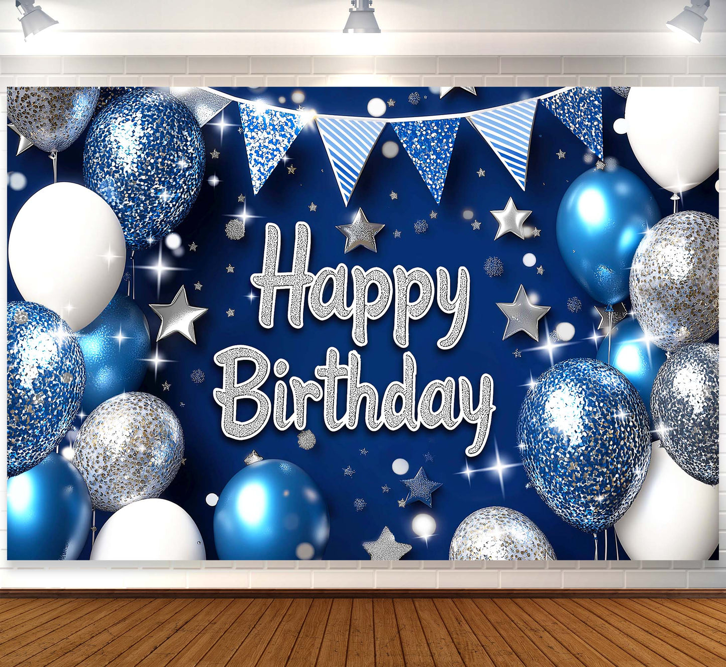 Blue Birthday Backdrop