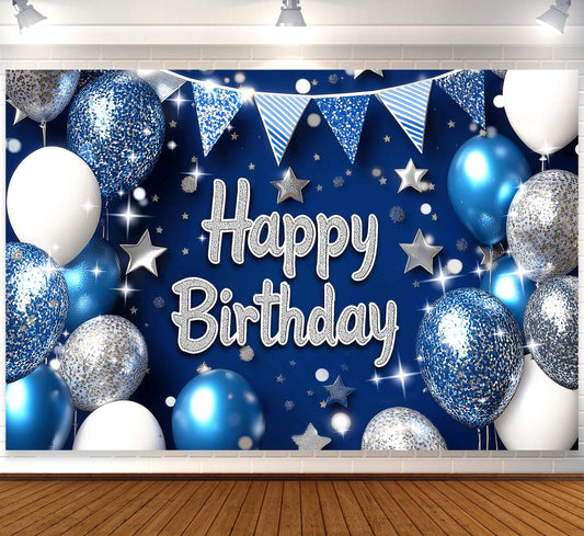 Blue Birthday Backdrop
