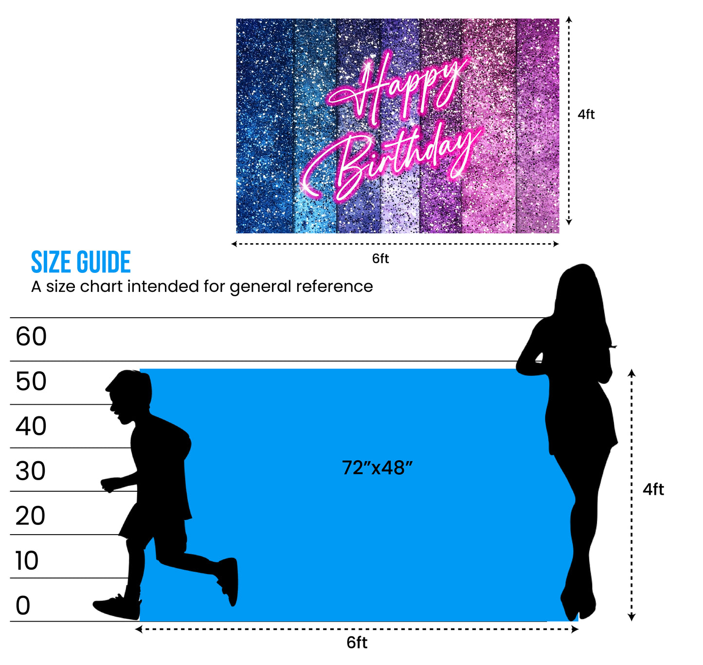 Glitter Birthday Backdrop