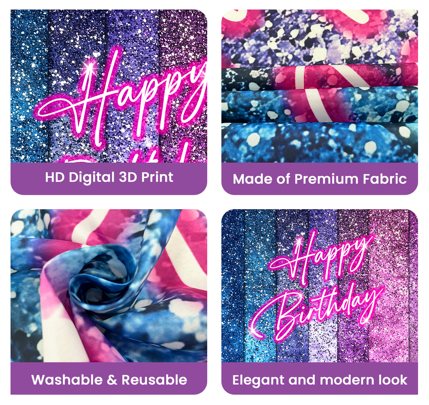 Glitter Birthday Backdrop