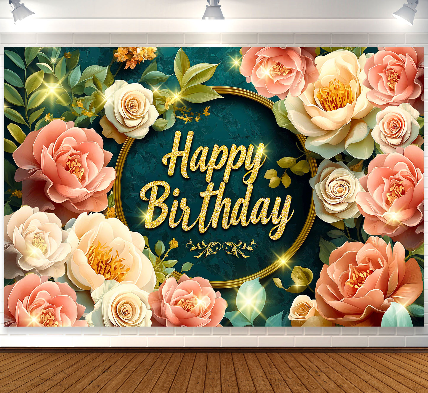 Sage Green Birthday Backdrop